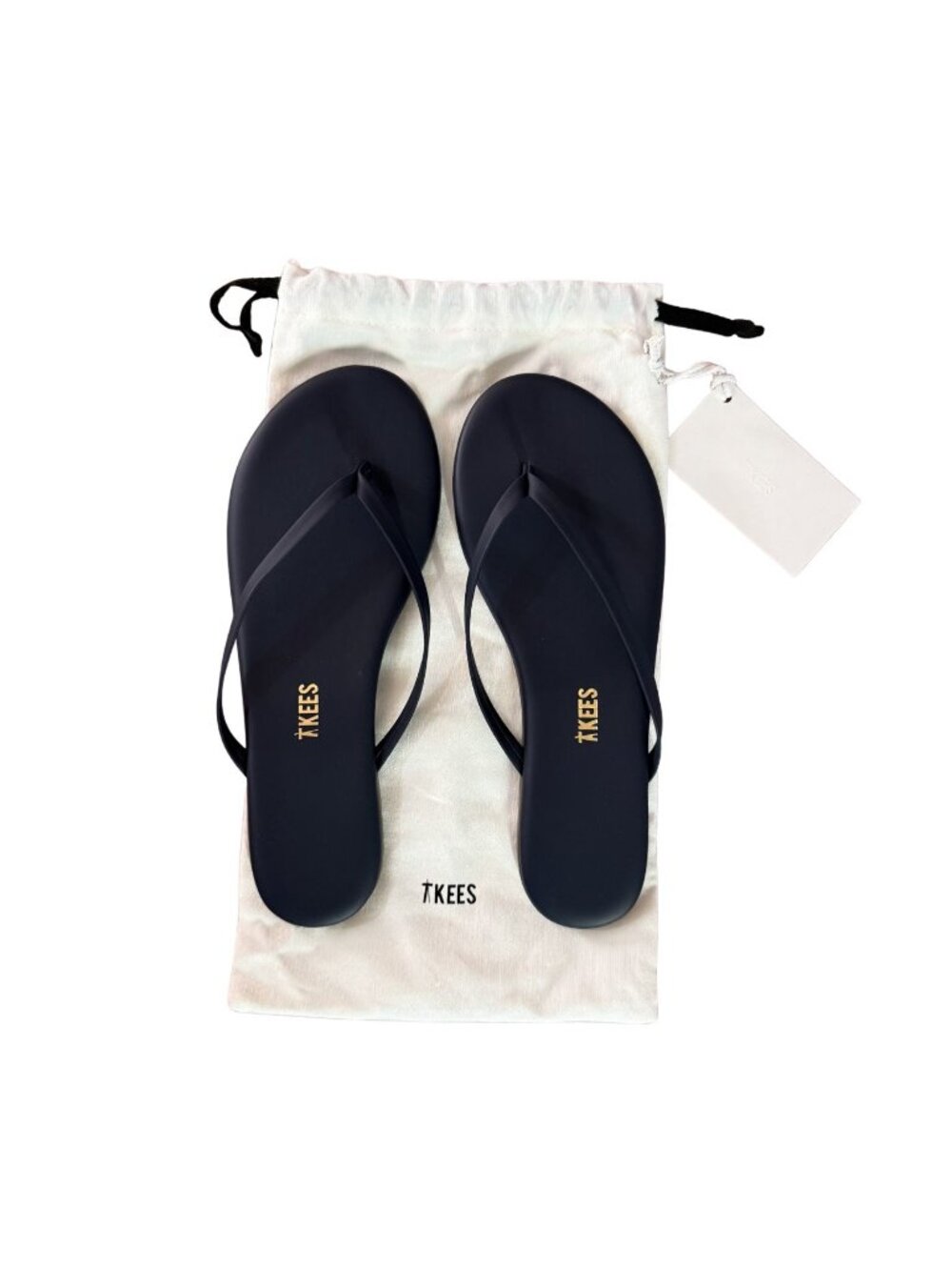 TKEES Lily Liners Twilight Blue Thong Sandals NEW $65 Sz 8 - Picture 2 of 3